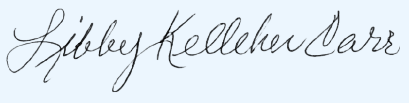 Libby Kelleher Carr signature